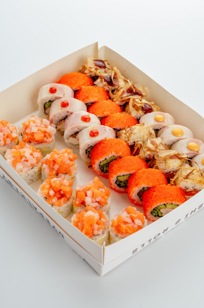 日本寿司卷。寿司酒吧菜单的照片图片下载