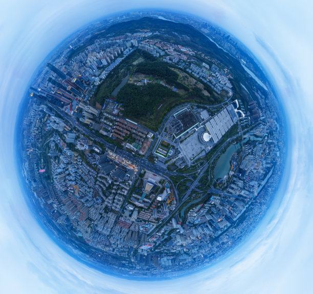 南宁中国夜景全景航拍照片图片下载