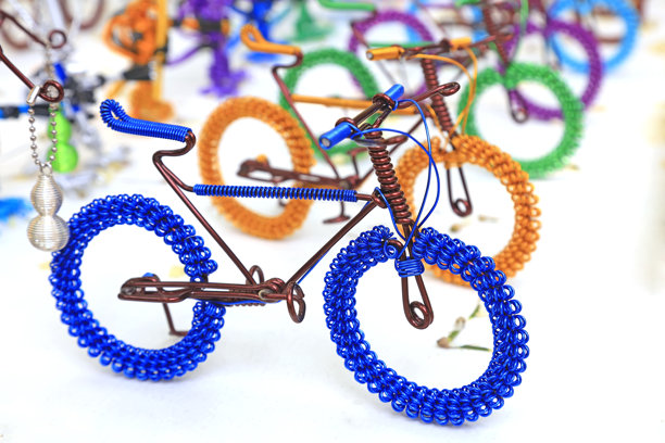 手工制作的自行车特写照片图片下载