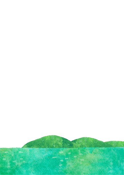 简单手绘海洋插图素材风景图片下载