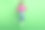 穿着粉色毛衣和牛仔裤的美丽可爱女性在绿色背景上飞奔赶往特卖会的全身照片图片下载