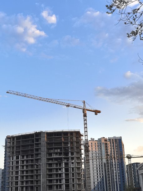 起重机，建筑，审美，光影效果，网站，博客，视频，视觉，光影效果，天空，几何，线条，施工，城市，线条，明亮，美丽，高质量，照片，库存，美。图片下载