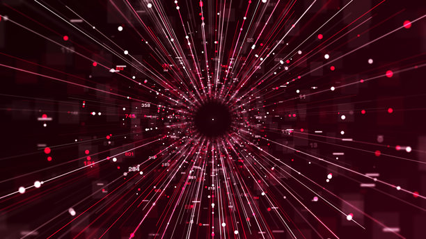 4K数字隧道背景与光效 - 4K库存照片图片下载