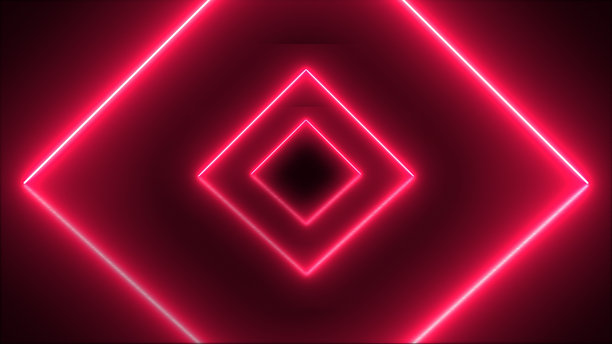 无缝循环抽象矩形科技霓虹灯奖项VJ循环背景4K库存照片图片下载