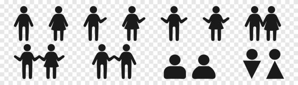 男女厕所图标。图片下载