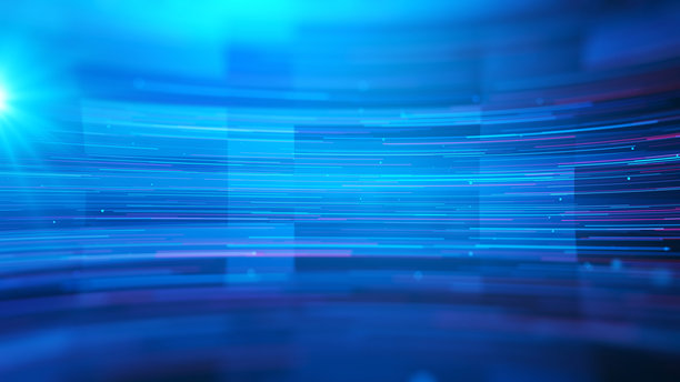 4K蓝色光线抽象动画背景 4K库存照片图片下载