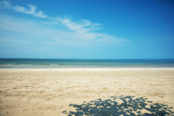 泰国昌塔布里省的热带海滩。热带海滩图片。海滩屏幕保护程序。热带岛屿背景。图片下载