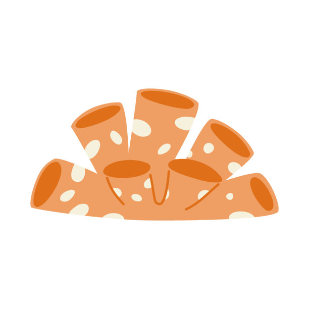 橙色珊瑚海洋生物物体，背景为白色图片下载