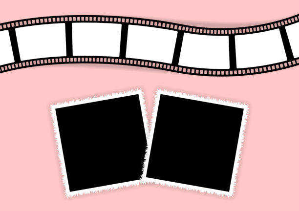 情侣和家庭的婚礼照片框模板拼贴图片下载