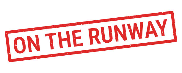 跑道上 - 白色背景上的红色橡胶印章图片下载