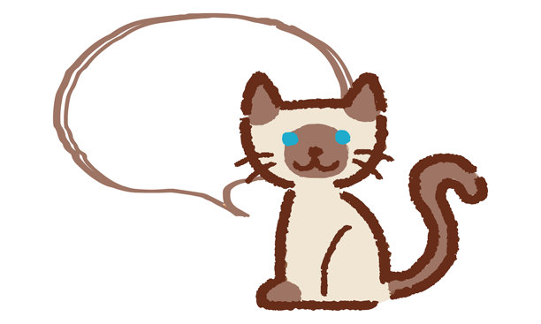 猫咪对话气泡素材，手绘风格，矢量插图。图片下载