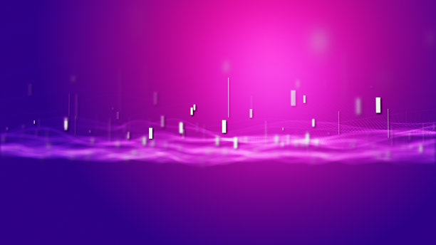 分析数字数据 - 蓝色版本，可循环 - 统计数据，金融图表，经济 - 4K库存照片图片下载