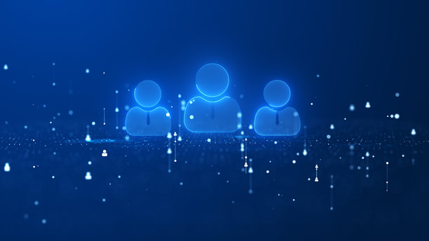 4K社交媒体用户图标和科技数字数据背景4K照片图片下载