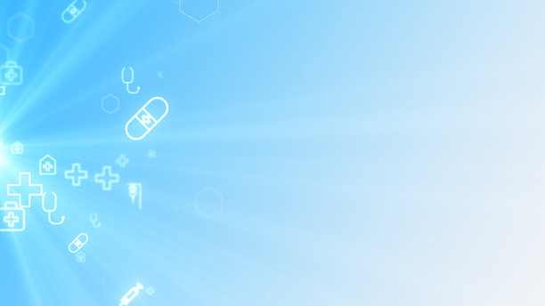 医疗创新概念背景的健康护理图标图案 4K 股票照片图片下载