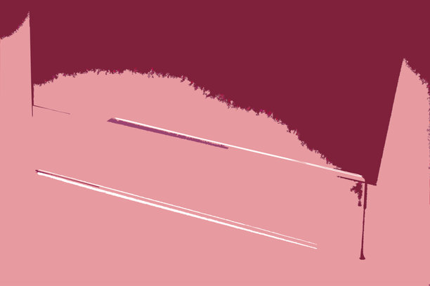 简单的红色剪影插图素材图片下载