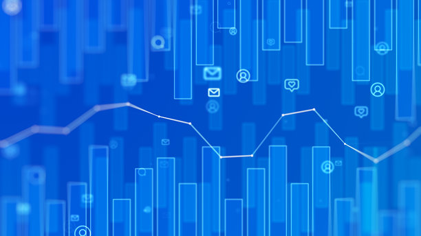 股票市场抽象背景的图表和图形。金融和商业投资概念。4K库存照片图片下载