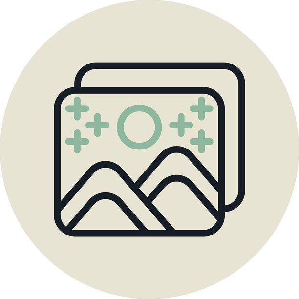 照片画廊圆形设计图片下载