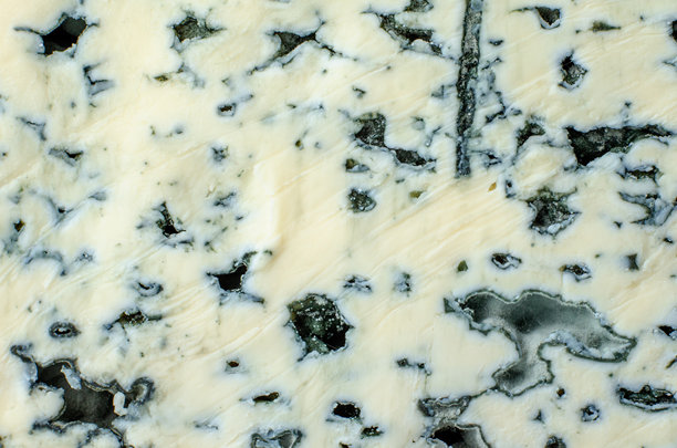 蓝霉奶酪纹理表面的特写宏观照片，适用于烹饪背景、广告和食品设计元素图片下载