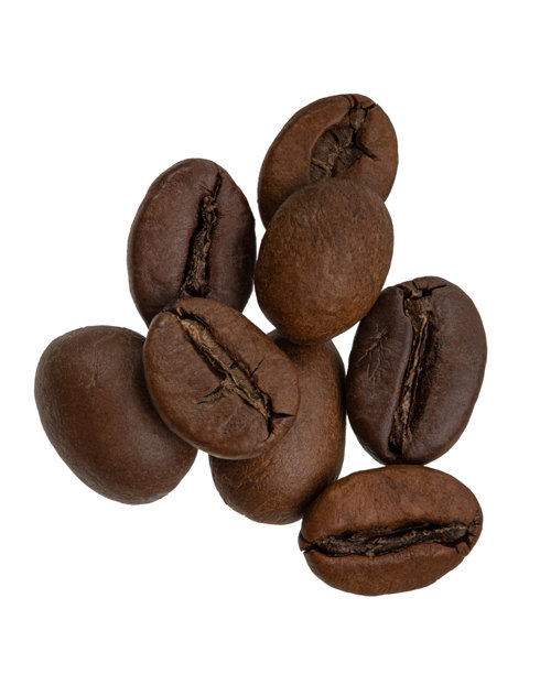 白色背景上咖啡豆的特写照片图片下载