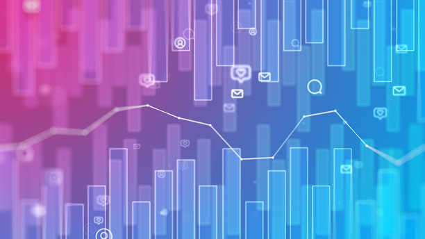 社交媒体分析图表 - 4K库存照片图片下载