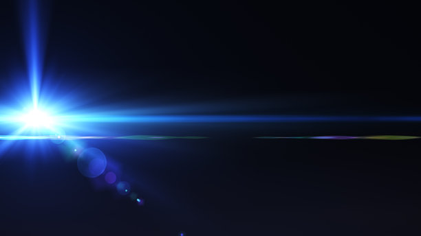 黑色背景中的光学光晕过渡叠加。快速明亮光线的动画。光晕电影过渡集。4K照片图片下载