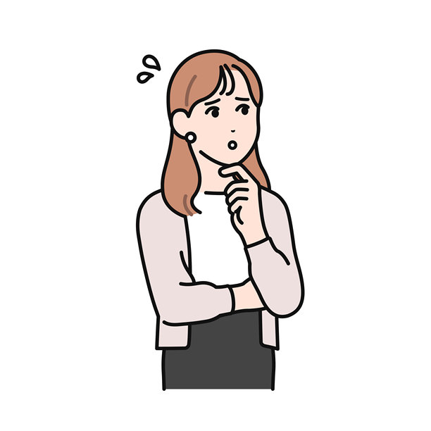 穿着开衫的忧虑年轻女性插图素材图片下载