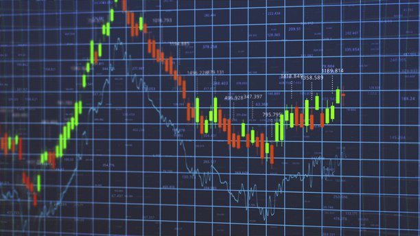 动态股市趋势：通过生动的价格波动和图表模式分析金融数据的涨跌，突出波动性和盈利潜力图片下载