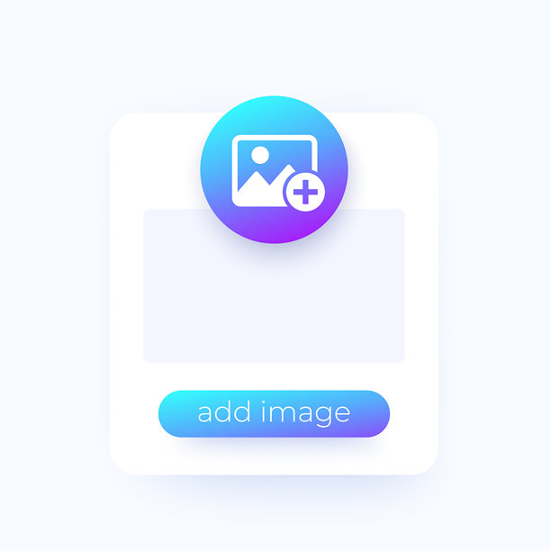 添加图像或照片形式的矢量用户界面设计图片下载