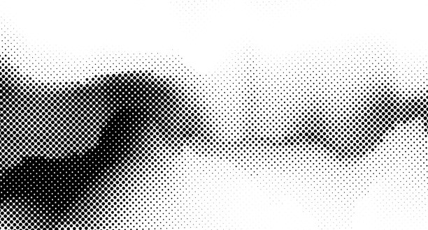 单色流动半色调波点纹理山地风景抽象背景图片下载