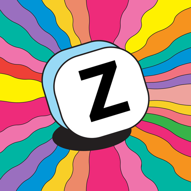 五彩缤纷的友谊手链字母珠风格字体设计，大写字母Z图片下载
