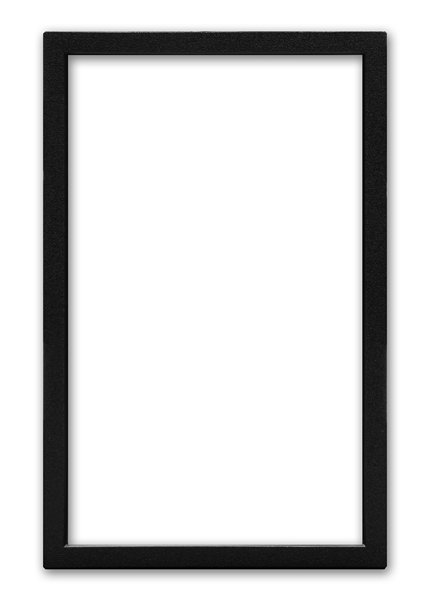 矩形相框。金属或纤维框架，粗糙的复古风格，带有空白空间和孤立的白色背景。图片下载