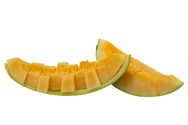 高质量的哈密瓜切片PNG图片，背景为白色图片下载