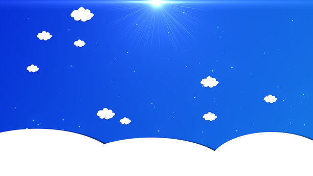 4K卡通云朵，平面动画。绿幕，色键。4K库存照片图片下载