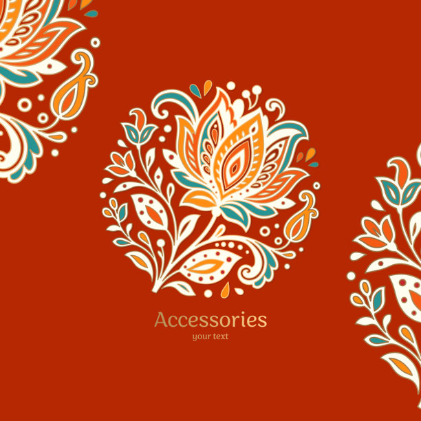 色彩斑斓的花卉和叶子徽章。可用于珠宝、美容和时尚行业。非常适合用作标志、字母组合、邀请函、传单、菜单、背景或任何想要的创意。图片下载