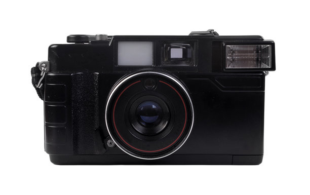 老式胶卷相机。白色背景特写。复古照片图片下载