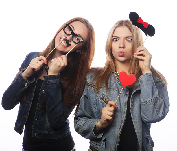 派对图片。最好的女朋友们。图片下载