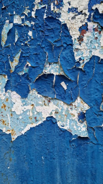 墙上旧油漆的纹理。裂缝和剥落，适合用作背景的照片图片下载