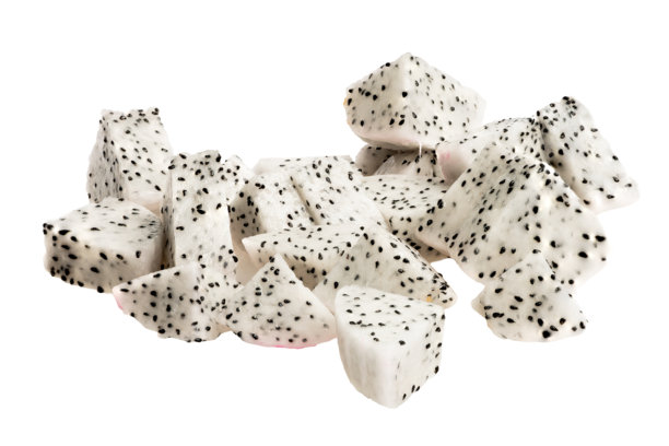 高分辨率的泰国水果照片，聚焦堆叠技术拍摄的火龙果切片。图片下载