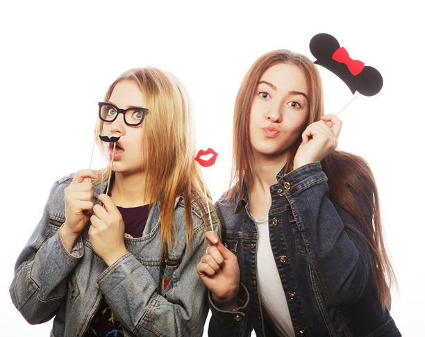 派对图片。最好的女朋友们。图片下载