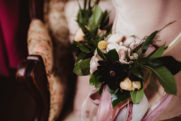 婚 bridesmaid 婚礼花束的照片图片下载