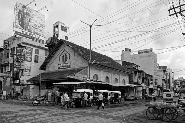 古老的桑格利教堂建筑黑白照片图片下载