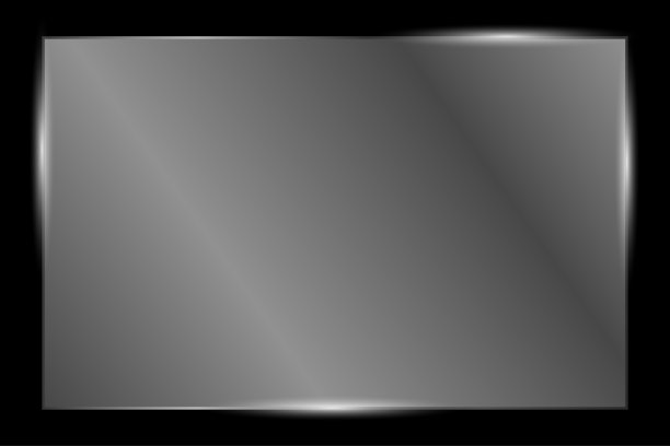 矩形玻璃板的纹理，镜子。用于图片或镜子的光效。美丽的真实反射。图片下载