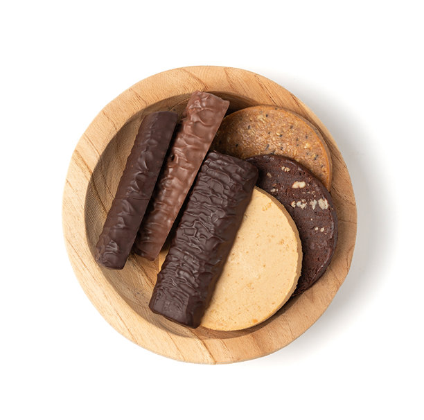 蛋白棒和饼干组合，不同的能量古饮食小吃，各种健康谷物能量棒图片下载