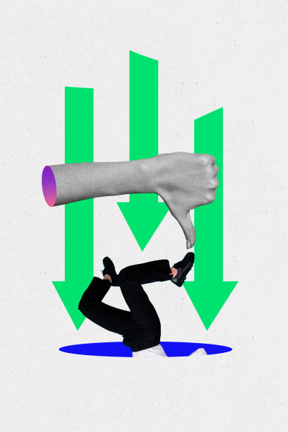 草图设计趋势艺术海报 3D 照片拼贴 解决选择策略计划发展箭头拇指向下人类身体腿部跳入洞中图片下载