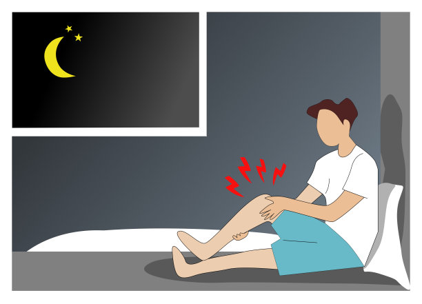 身体疼痛：夜间腿部抽筋是腿部肌肉突然紧绷的疼痛，通常发生在小腿，但也可能出现在脚或大腿。图片下载