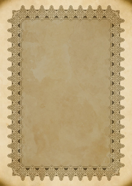 复古风格边框的老旧磨损纸张纹理，设计留白空间。图片下载