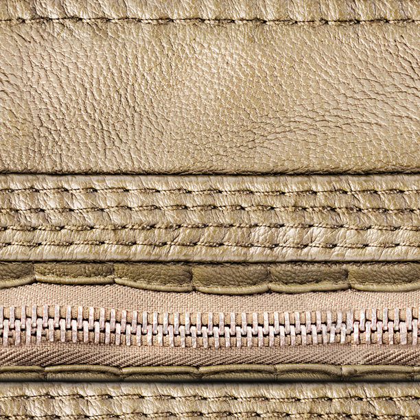 无缝的4K象牙色缝合皮革表面照片纹理。图片下载