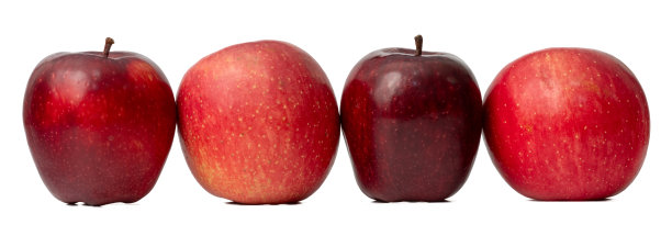 高分辨率红苹果水果照片，使用45MP相机在白色背景上拍摄。图片下载