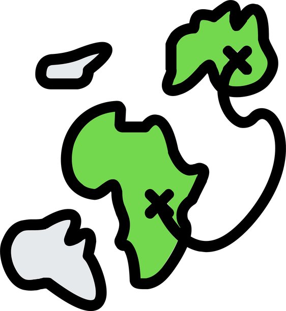 登山步道地图线填充图标图片下载