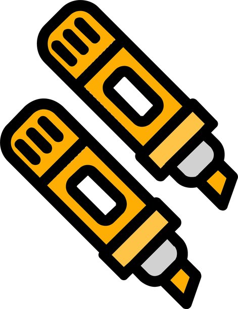 白板马克笔线条填充图标图片下载